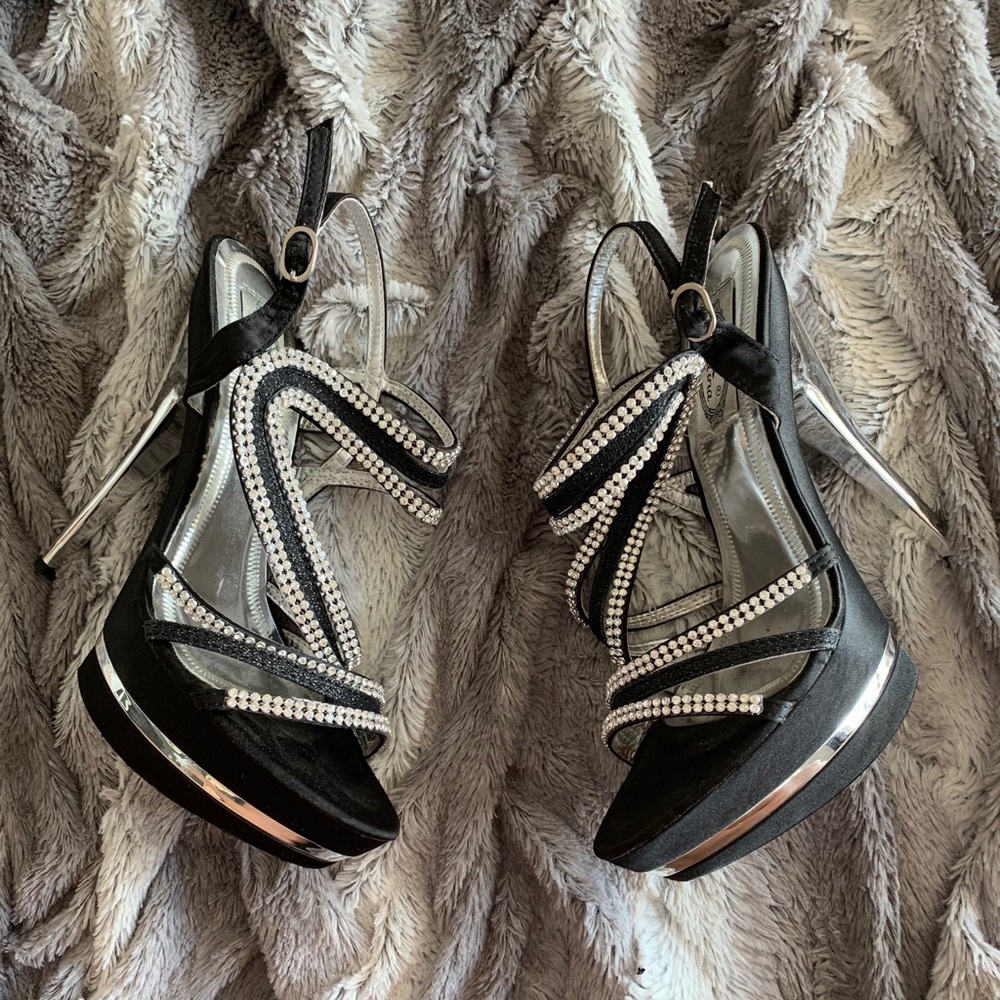 Rhinestone Swirl Stiletto Heels